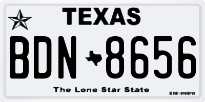 TX license plate BDN8656