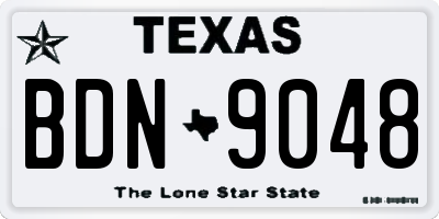 TX license plate BDN9048