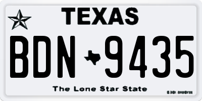 TX license plate BDN9435