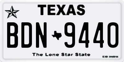 TX license plate BDN9440