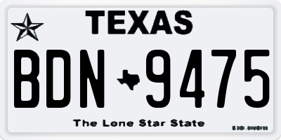 TX license plate BDN9475