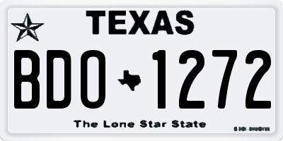TX license plate BDO1272