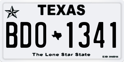 TX license plate BDO1341