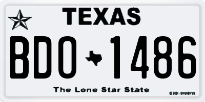 TX license plate BDO1486