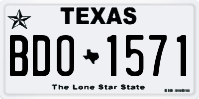 TX license plate BDO1571