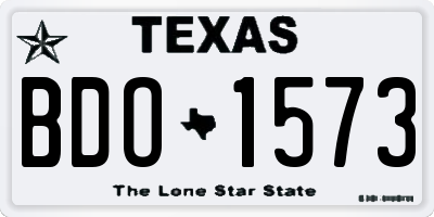 TX license plate BDO1573