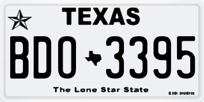TX license plate BDO3395