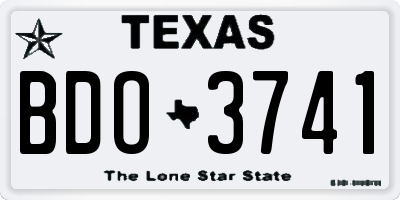 TX license plate BDO3741