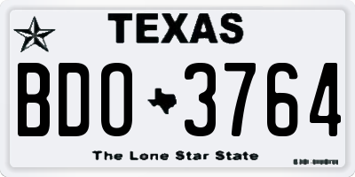 TX license plate BDO3764