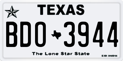 TX license plate BDO3944