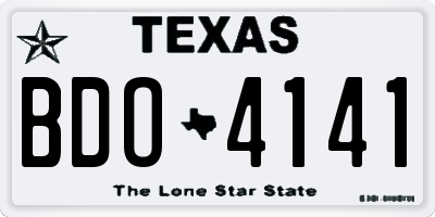 TX license plate BDO4141