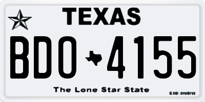 TX license plate BDO4155