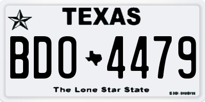 TX license plate BDO4479