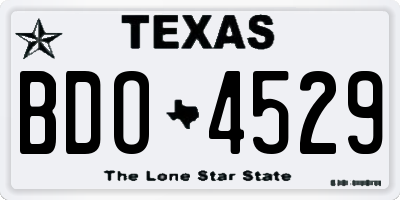 TX license plate BDO4529