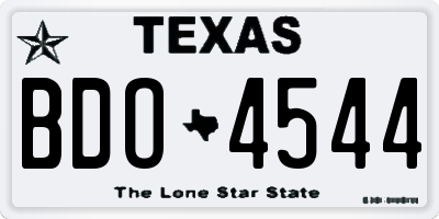 TX license plate BDO4544