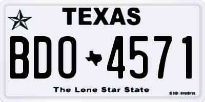 TX license plate BDO4571