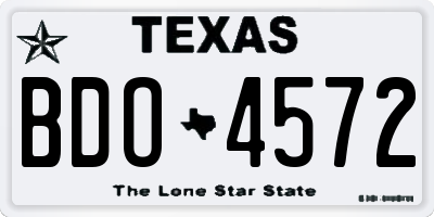 TX license plate BDO4572