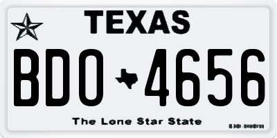 TX license plate BDO4656