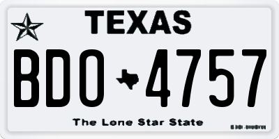 TX license plate BDO4757