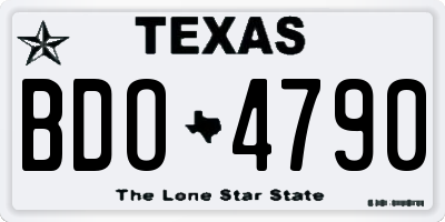TX license plate BDO4790