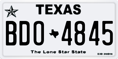 TX license plate BDO4845