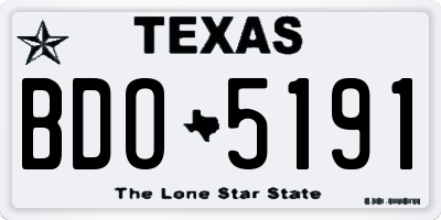 TX license plate BDO5191