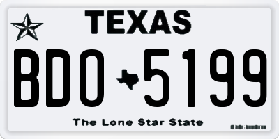 TX license plate BDO5199