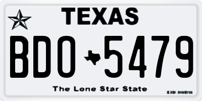 TX license plate BDO5479