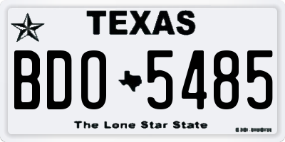 TX license plate BDO5485