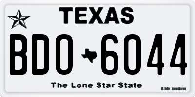 TX license plate BDO6044