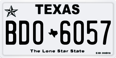 TX license plate BDO6057