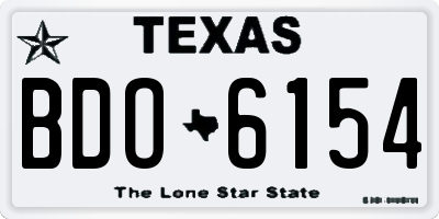 TX license plate BDO6154