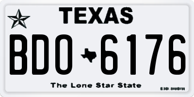 TX license plate BDO6176
