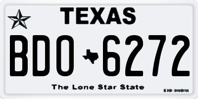 TX license plate BDO6272