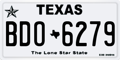 TX license plate BDO6279