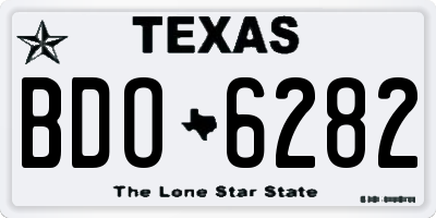 TX license plate BDO6282