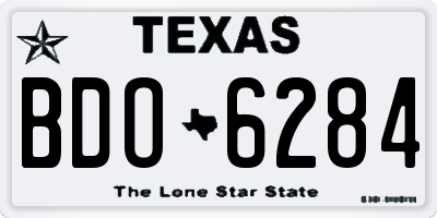 TX license plate BDO6284