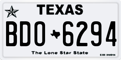 TX license plate BDO6294