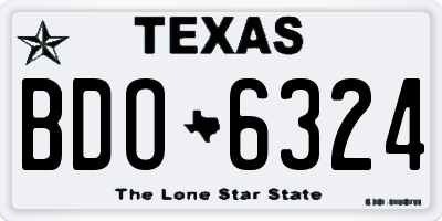 TX license plate BDO6324
