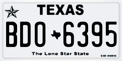 TX license plate BDO6395