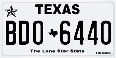 TX license plate BDO6440