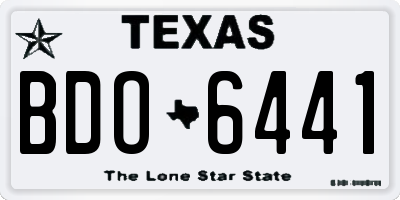 TX license plate BDO6441