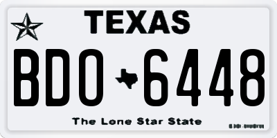 TX license plate BDO6448