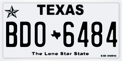 TX license plate BDO6484