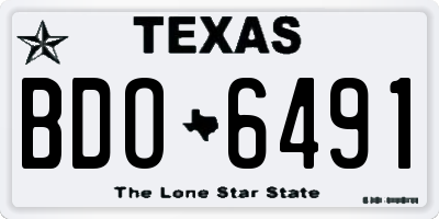 TX license plate BDO6491