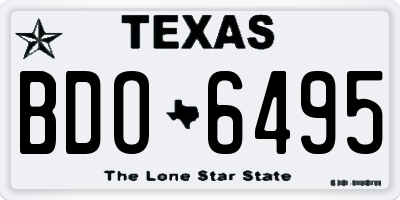 TX license plate BDO6495