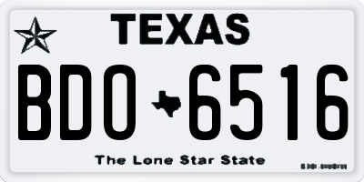TX license plate BDO6516