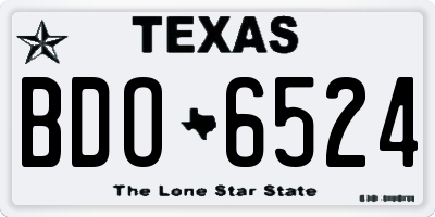 TX license plate BDO6524