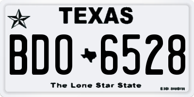 TX license plate BDO6528
