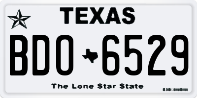TX license plate BDO6529